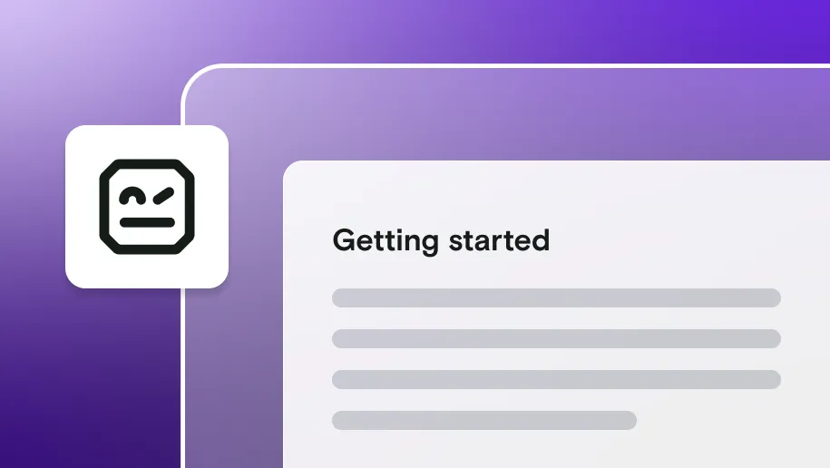 Getting started document with Robot Framework logo on gradient background