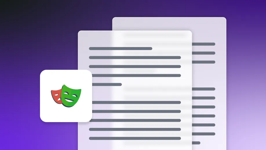 Documents with Playwright logo on gradient background