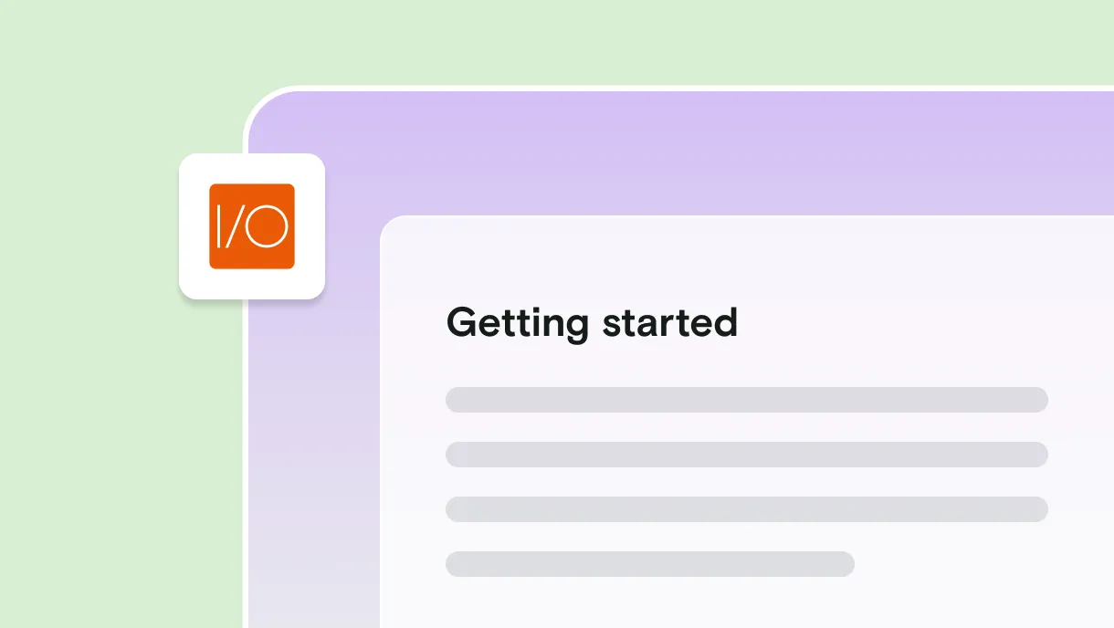 Webdriver IO logo on Getting started guide on green background