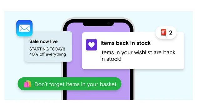 Items back in stock notification on mobile