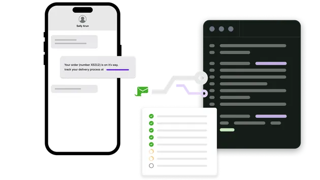 SMS track your delivery progress