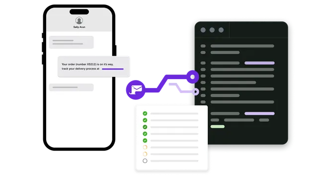 SMS track your delivery progress