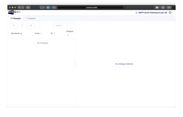 smtp4dev&#39;s web interface