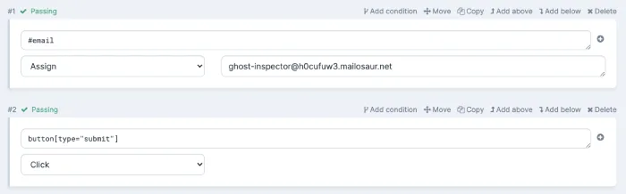 Ghost Inspector - New Test